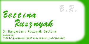 bettina rusznyak business card