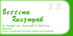 bettina rusznyak business card